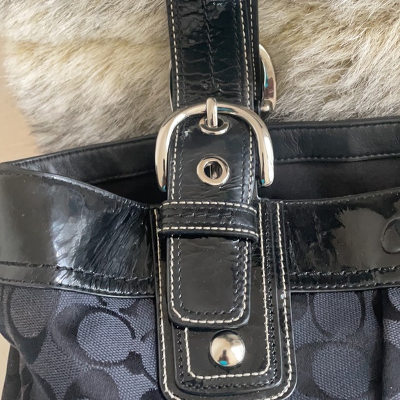 Coach Black signature satchel - Picture 3 of 11